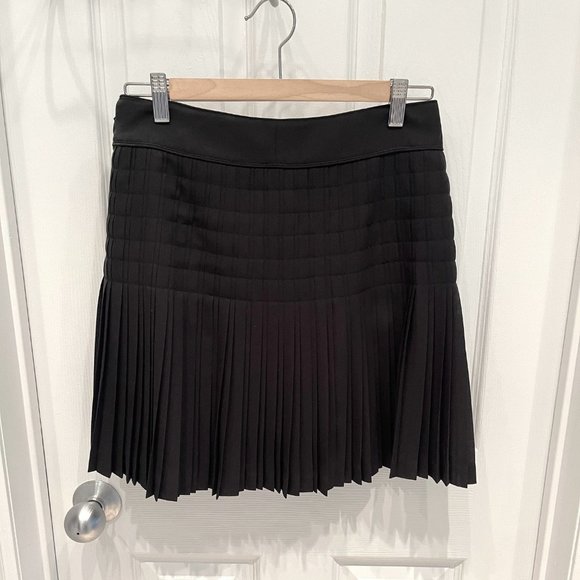 J.Crew Pleated Short Skirt Size 0 Black - Picture 1 of 6